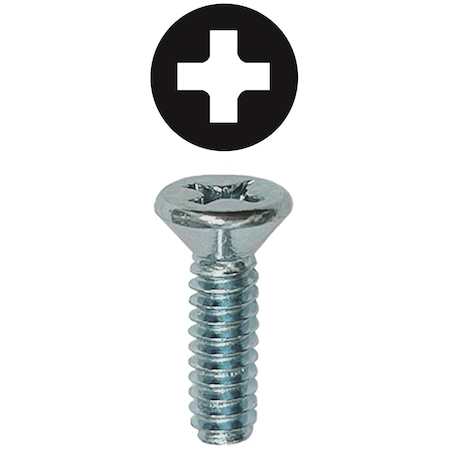 Dottie #6-32 x Phillips Flat Machine Screw Kit, Zinc Plated Finish, Carbon Steel 632